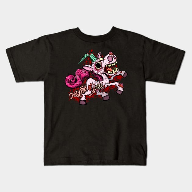 Zombicorn Kids T-Shirt by joehavasy